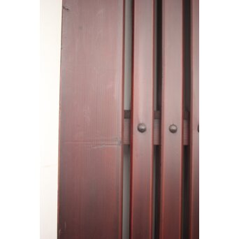 巾着金具の朱格子蔵戸　W046Y 