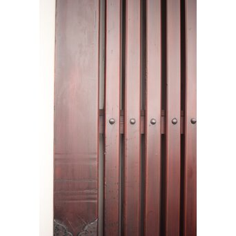 巾着金具の朱格子蔵戸　W046Y 