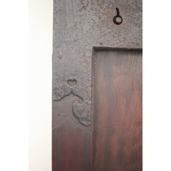 巾着金具の朱格子蔵戸　W046Y 