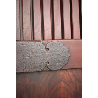 巾着金具の朱格子蔵戸　W046Y 