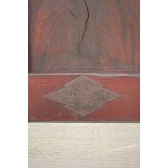 巾着金具の朱格子蔵戸　W046Y 