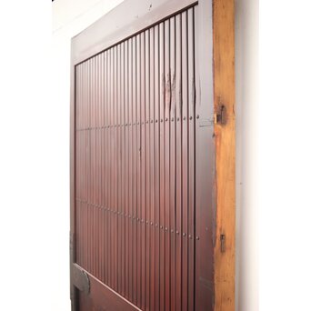 巾着金具の朱格子蔵戸　W046Y 