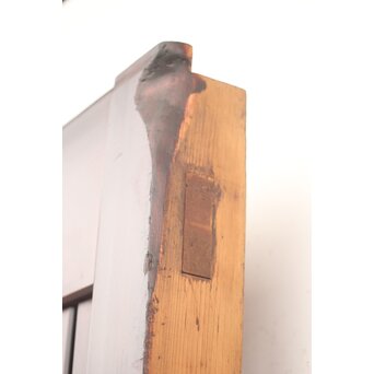 巾着金具の朱格子蔵戸　W046Y 