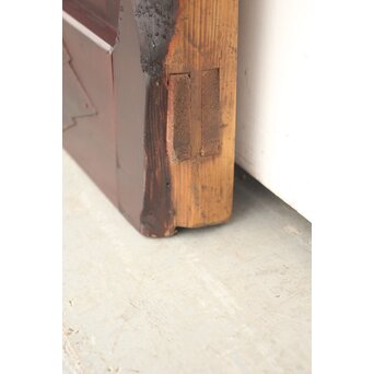 巾着金具の朱格子蔵戸　W046Y 