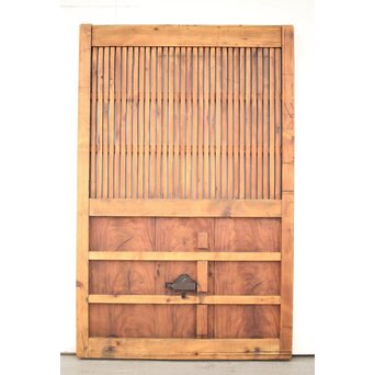 巾着金具の朱格子蔵戸　W046Y 