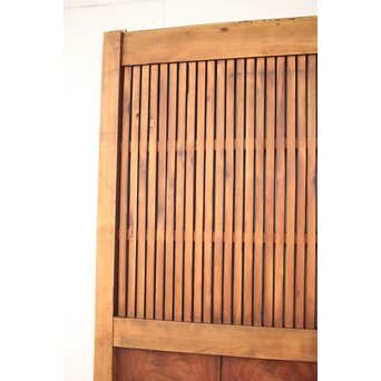 巾着金具の朱格子蔵戸　W046Y 