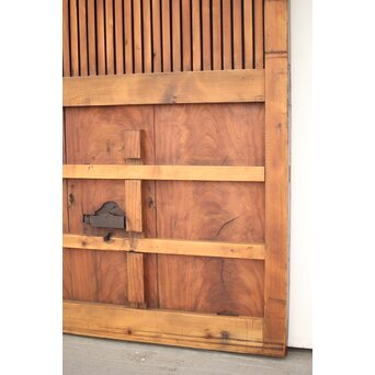 巾着金具の朱格子蔵戸　W046Y 