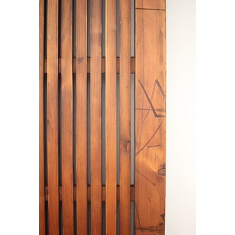 巾着金具の朱格子蔵戸　W046Y 