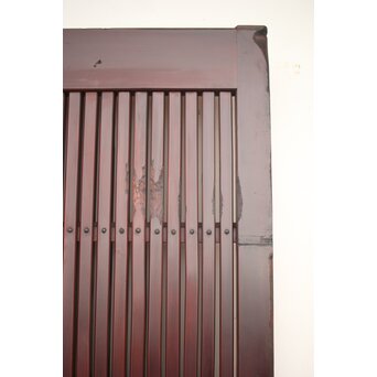 巾着金具の朱格子蔵戸　W046Y 