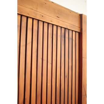 巾着金具の朱格子蔵戸　W046Y 