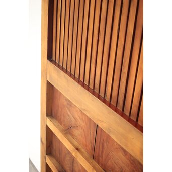 巾着金具の朱格子蔵戸　W046Y 