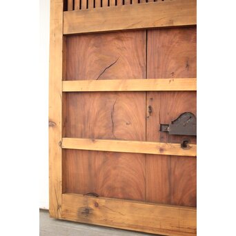 巾着金具の朱格子蔵戸　W046Y 