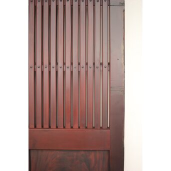 巾着金具の朱格子蔵戸　W046Y 
