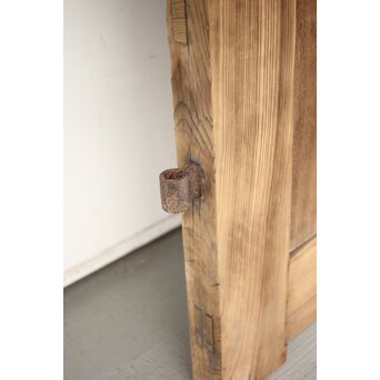 欅一枚板 門扉 2枚1組　W048Y こちらの側面の金具のみ欠損