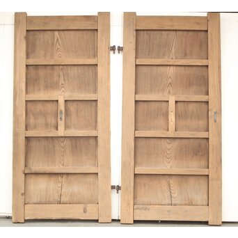 欅一枚板 門扉 2枚1組　W048Y ここから背面