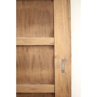 欅一枚板 門扉 2枚1組　W048Y こちらのカンヌキ鍵の金具は欠損