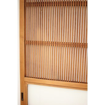 腰板欅 白木格子戸 4枚1組　L1054Y 