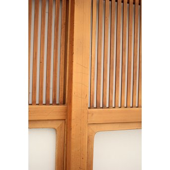 腰板欅 白木格子戸 4枚1組　L1054Y 