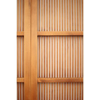 腰板欅 白木格子戸 4枚1組　L1054Y 