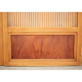 腰板欅 白木格子戸 4枚1組　L1054Y 