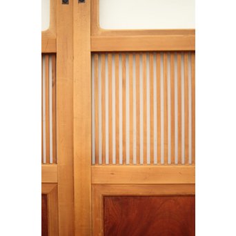 腰板欅 白木格子戸 4枚1組　L1054Y 