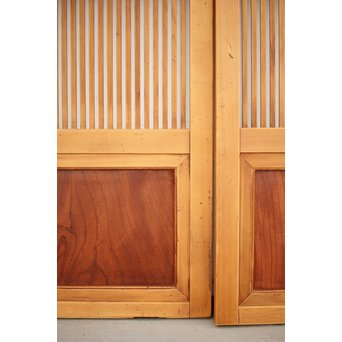 腰板欅 白木格子戸 4枚1組　L1054Y 