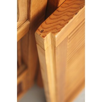 腰板欅 白木格子戸 4枚1組　L1054Y 