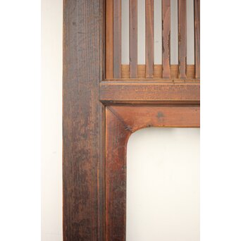 釘無 障子枠付 欅腰板の格子戸　L1055 