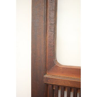 釘無 障子枠付 欅腰板の格子戸　L1055 