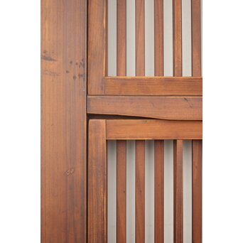 釘無 障子枠付 欅腰板の格子戸　L1055 