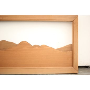 遠山 切り出し木彫欄間 4枚1組　R0135Y 