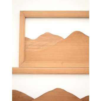 遠山 切り出し木彫欄間 4枚1組　R0135Y 