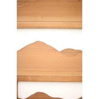 遠山 切り出し木彫欄間 4枚1組　R0135Y 