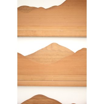 遠山 切り出し木彫欄間 4枚1組　R0135Y 