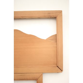 遠山 切り出し木彫欄間 4枚1組　R0135Y 