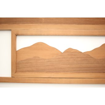 遠山 切り出し木彫欄間 4枚1組　R0135Y 