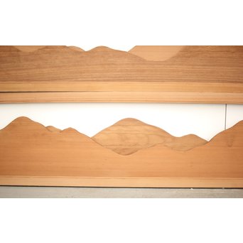 遠山 切り出し木彫欄間 4枚1組　R0135Y 