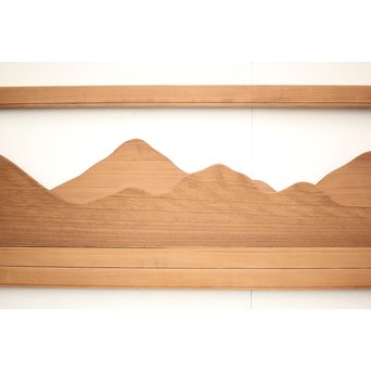 遠山 切り出し木彫欄間 4枚1組　R0135Y 