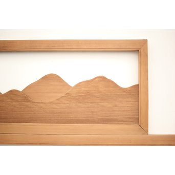 遠山 切り出し木彫欄間 4枚1組　R0135Y 