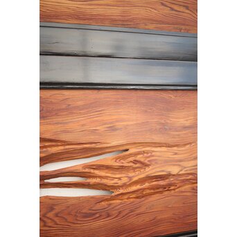 自然木/虫食手 欄間 2枚1組　R0136YD 