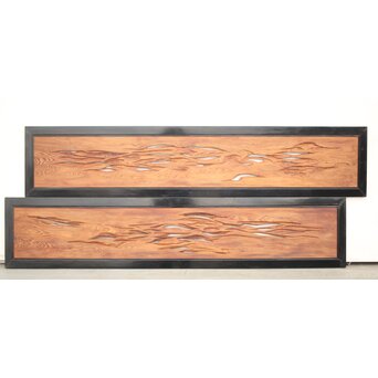 自然木/虫食手 欄間 2枚1組　R0136YD B面