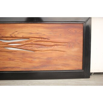 自然木/虫食手 欄間 2枚1組　R0136YD 