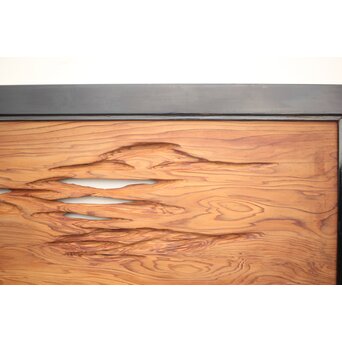 自然木/虫食手 欄間 2枚1組　R0136YD 