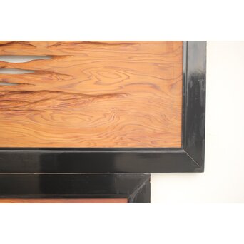 自然木/虫食手 欄間 2枚1組　R0136YD 