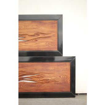 自然木/虫食手 欄間 2枚1組　R0136YD 