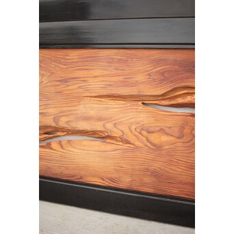 自然木/虫食手 欄間 2枚1組　R0136YD 