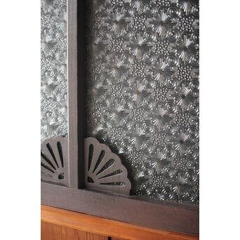 プレスガラス 中型ガラス建具 2枚1組　GD0079 