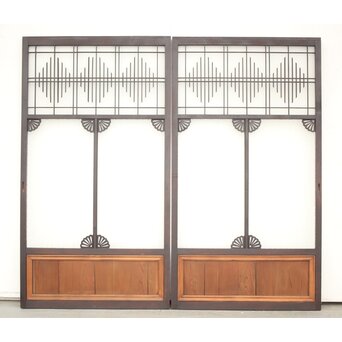 プレスガラス 中型ガラス建具 2枚1組　GD0079 