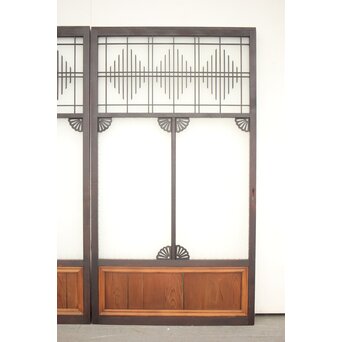 プレスガラス 中型ガラス建具 2枚1組　GD0079 