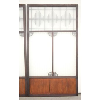 プレスガラス 中型ガラス建具 2枚1組　GD0079 